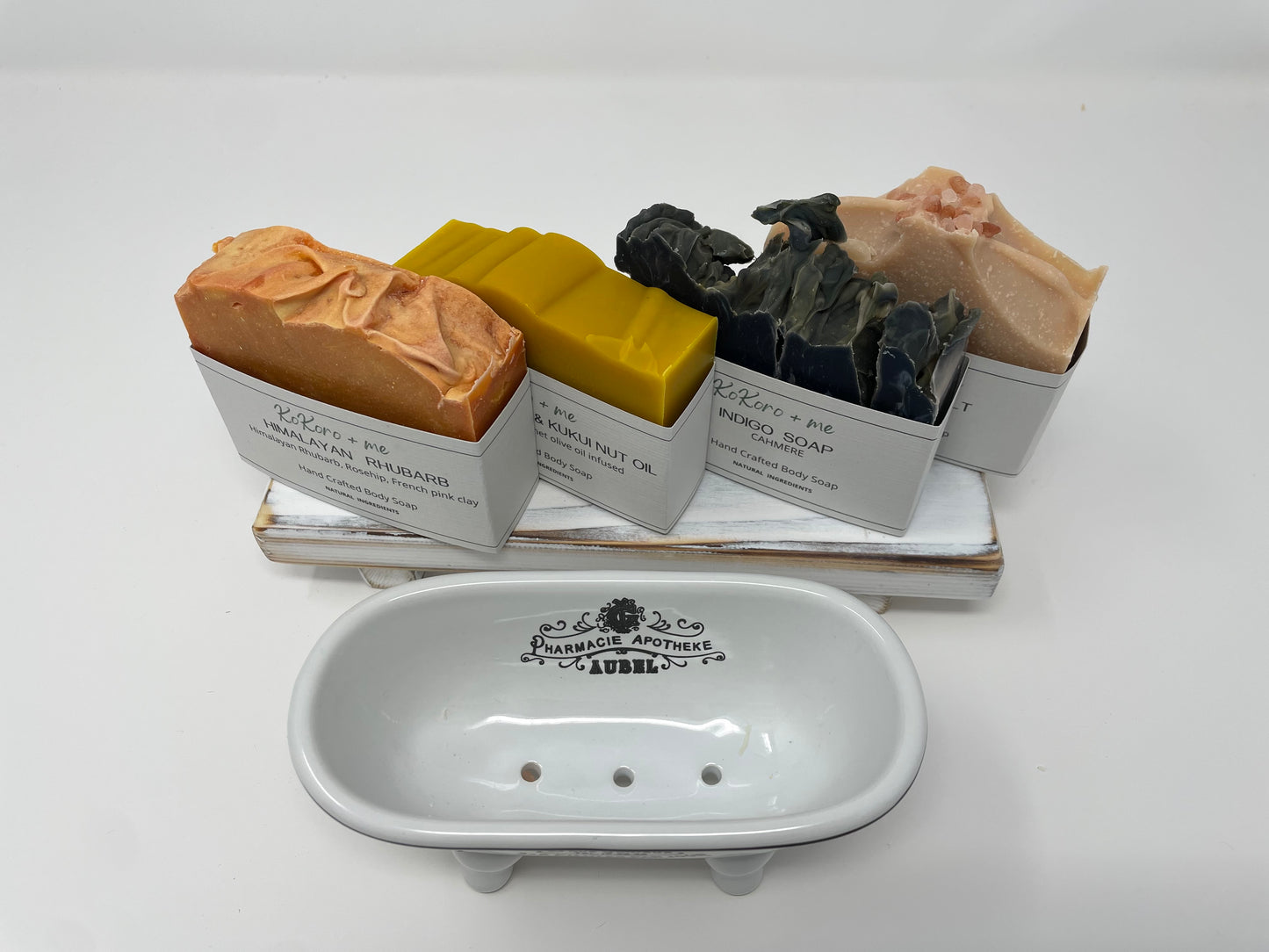 Gift Package (4 cold pressed bar soaps) + Soap Dish